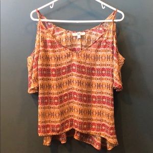 Open shoulder blouse